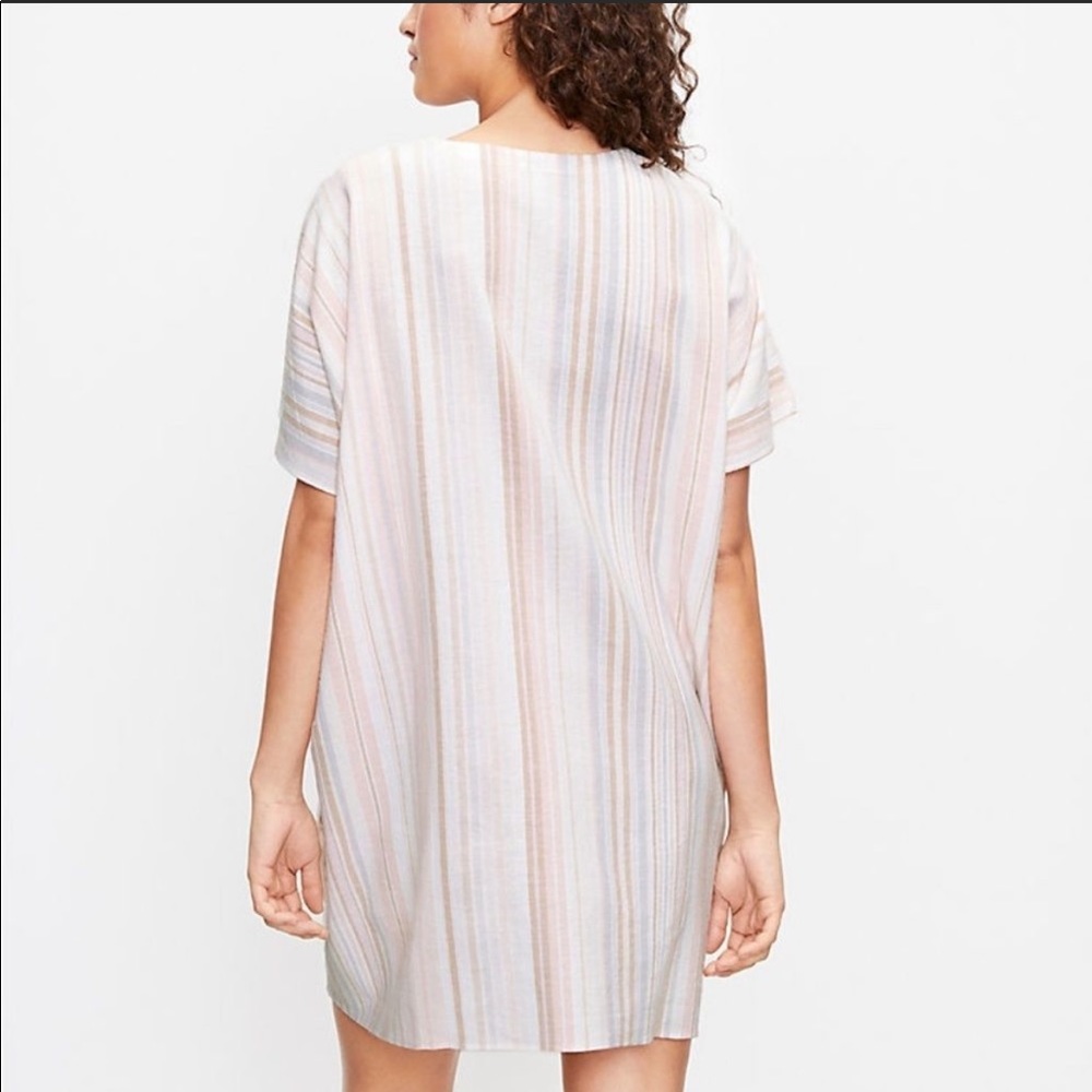 NWOT Loft Stripped ‘Whisper White’ Kimono Robe Cover-Up (M/L) - Picture 2 of 7